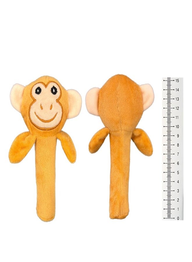 Stuff Tree Cute Plush Monkey Face Rattle Soft Toy (15cm) | Cute Stuffed Toy or Kids Girls Boys Birthday Valentine | Soft Toy (Brown) - Image 2